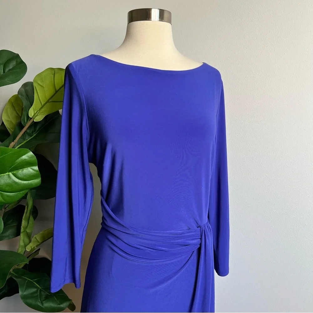 Lauren Ralph Lauren Purple 3/4 Sleeve Dress - Picture 2 of 10